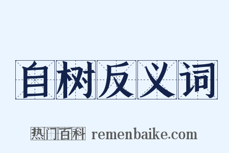 自树反义词是什么意思的图片